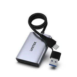 UNITEK V1427A01 USB-C/A TO DUAL HDMI FEMALE ADAPTER 60CM