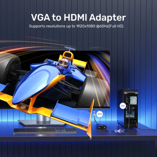 Unitek V1112ABK01 VGA to HDMI Adapter - Image 3