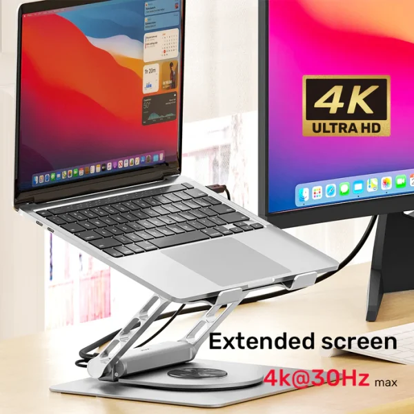 Unitek D1109B01 Laptop Stand with Detachable USB-C Hub - Image 3