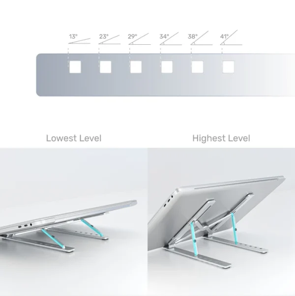UNITEK OT155SL FOLDABLE LAPTOP STAND ALUMINIUM - Image 2