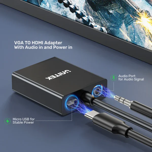 Unitek V1112ABK01 VGA to HDMI Adapter - Image 6