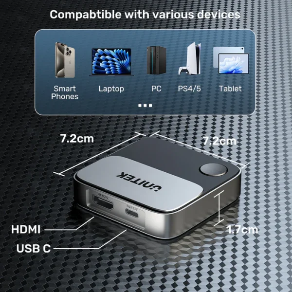 UNITEK V1162B01 Wireless Screen Mirroring Device - Image 7