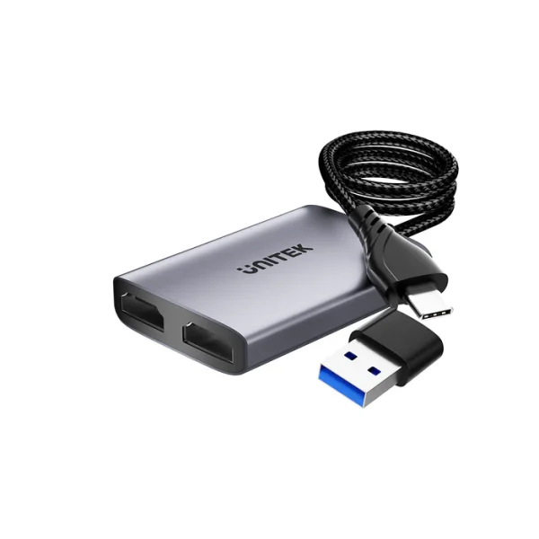UNITEK V1427A01 USB-C/A TO DUAL HDMI FEMALE ADAPTER 60CM - Image 5
