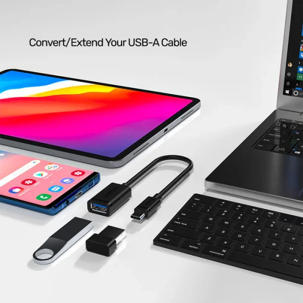 Unitek Y-C476BK USB-C to USB-A Adapter with 5Gbps - Image 2