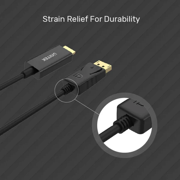 UNITEK Y-5118CA DisplayPort to HDMI 1080P Full HD Cable - Image 2