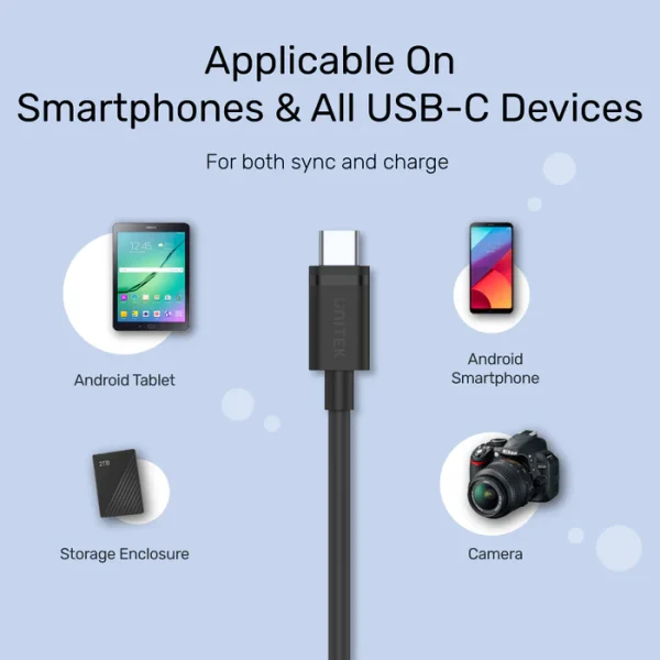 Unitek C14103BK USB 3.0 to USB-C Charging Cable 1.5m - Image 5
