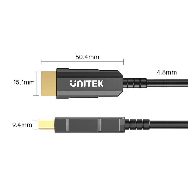 UNITEK C11072BK-4K 60Hz HDMI Fiber Optic Cable - Image 4