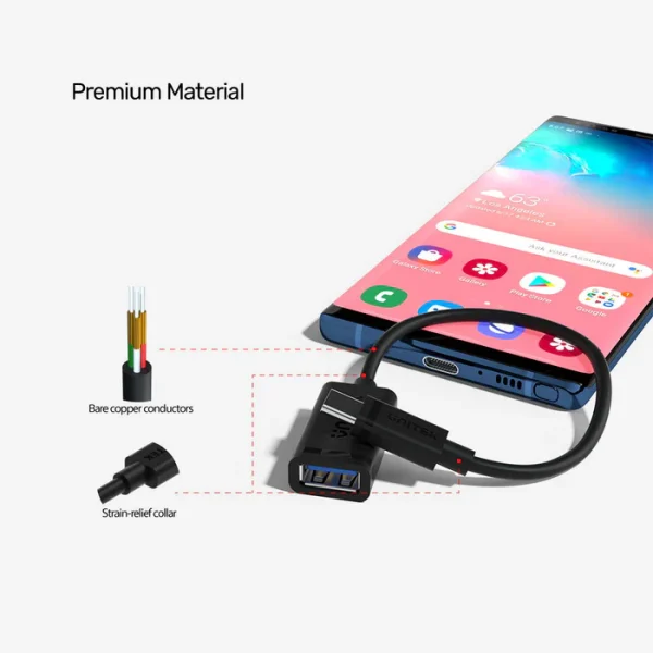 Unitek Y-C476BK USB-C to USB-A Adapter with 5Gbps - Image 4