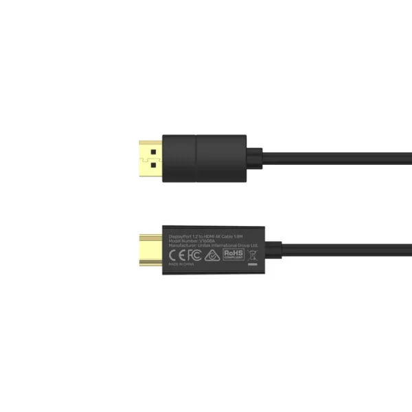 UNITEK V1608A DP 1.2 to HDMI 4K Cable 1.8M - Image 2
