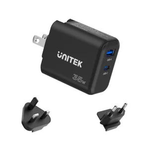 UNITEK P1119A 35W GAN POWER DELIVERY FAST TRAVEL CHARGER