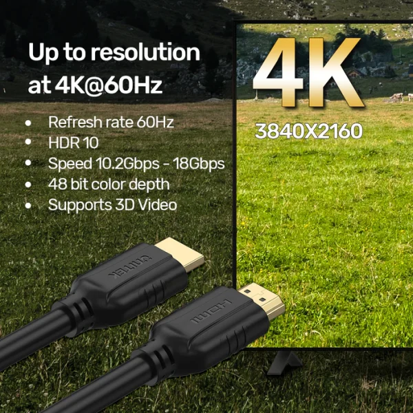 Unitek C11079BK 4K @60HZ HDMI2.0 Cable 10M - Image 3