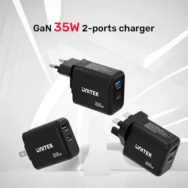 UNITEK P1119A 35W GAN POWER DELIVERY FAST TRAVEL CHARGER - Image 5