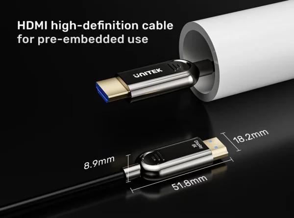 UNITEK C11085GY01 8K Fiber Optic HDMI Cable 60 Meter - Image 3
