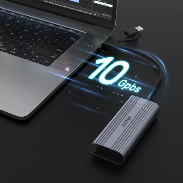 UNITEK S1225A SolidForce Reefer Either USB-C to M.2 SSD (NVMe/SATA) Enclosure - Image 4