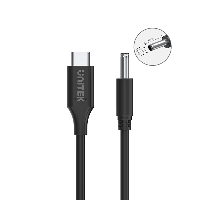 Unitek C14120BK 65W USB C to DC Charging Cable DC Jack 4.5 x 3.0 mm for Dell Laptops - Image 2