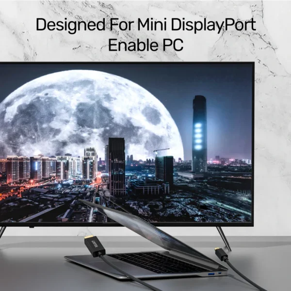 UNITEK V1152A MINI DISPLAY PORT TO HDMI CABLE 2M 4K - Image 4