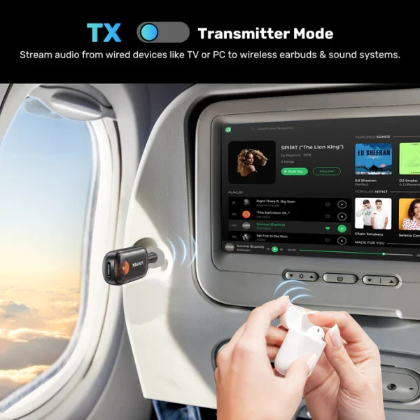 UNITEK B1111A01 2-in-1 Bluetooth 5.3 Transmitter - Image 4