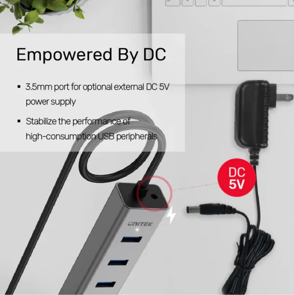Unitek Y-3090 7 Ports Powered USB 3.0 Hub - Image 4