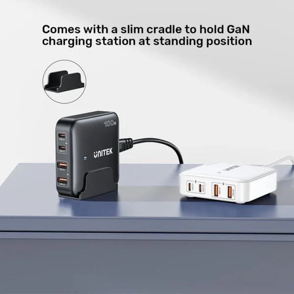 UNITEK P1229ABK01-EU100W Desktop GaN Charging Station - Image 3