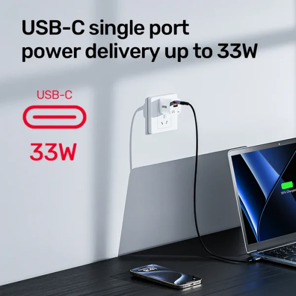 UNITEK P1125AWH01 33W Mini USB Wall Charger - Image 5
