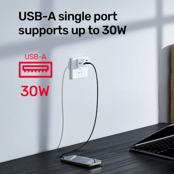UNITEK P1125AWH01 33W Mini USB Wall Charger - Image 4