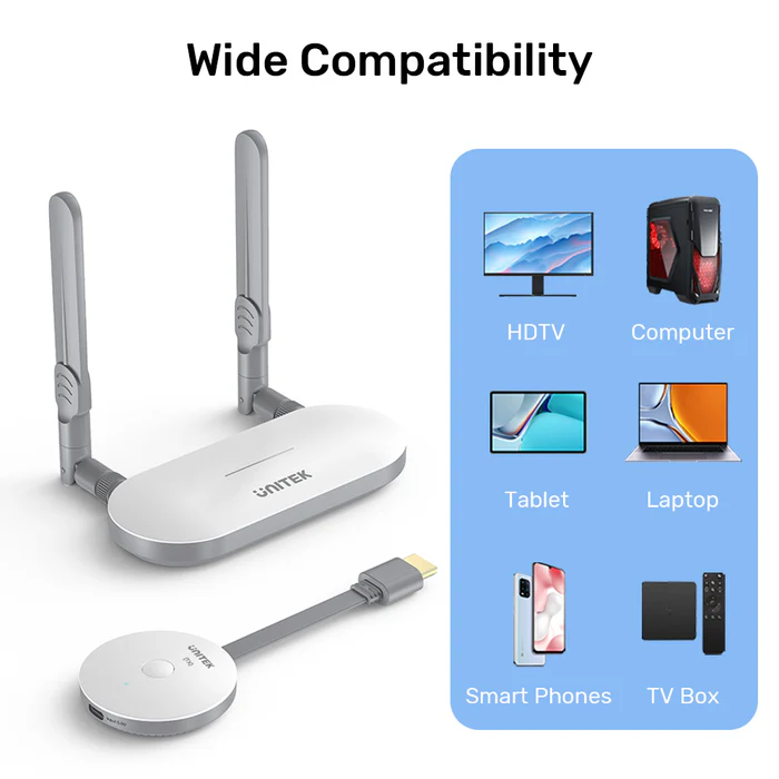 UNITEK V1183A01 Wireless HDMI Transmitter & Receiver Kit - Image 4
