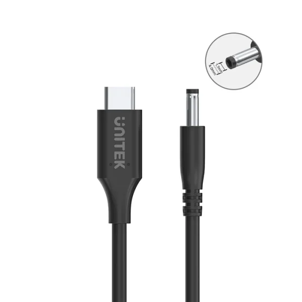 UNITEK C14118BK 65W USB C to DC Charging Cable DC Jack - Image 2