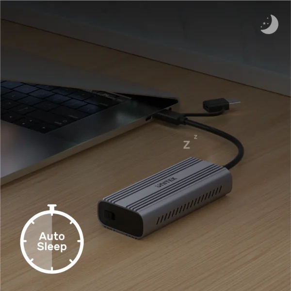 UNITEK S1225A SolidForce Reefer Either USB-C to M.2 SSD (NVMe/SATA) Enclosure - Image 2