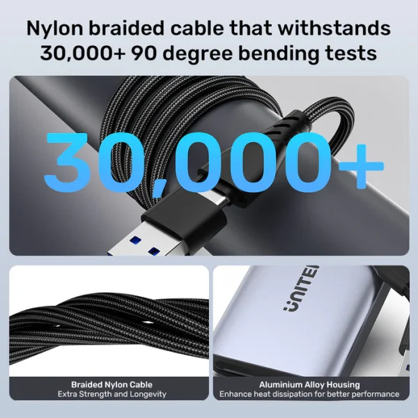 UNITEK V1427A01 USB-C/A TO DUAL HDMI FEMALE ADAPTER 60CM - Image 2
