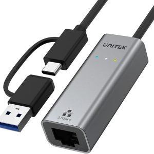 UNITEK U1313C USB-C USB-A TO 2.5G ETHERNET ADAPTER 30CM