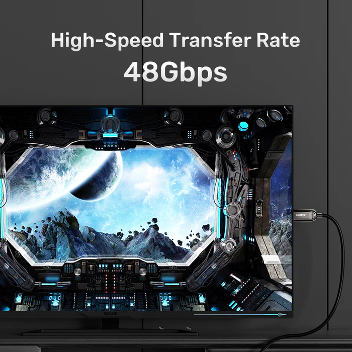 UNITEK C11085GY01-30M HDMI TO HDMI FIBER OPTIC CABLE 8K@60HZ 30M - Image 6