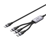 UNITEK C14101BK-1.5M 3-IN-1 USB-C TO MICRO + LIGHTNING + TYPE-C CABLE