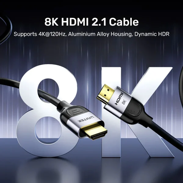 UNITEK 8K Gaming HDMI 2.1 Cable C11086GY01 (3 Meter) 8K@60Hz - Image 6