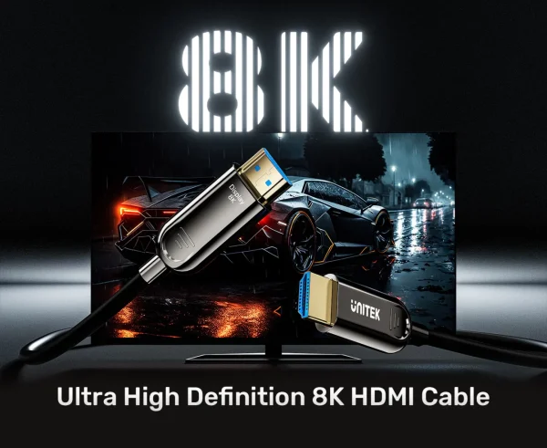 Unitek C11085GY01 Fiber Optic 8K HDMI Cable 10m - Image 2