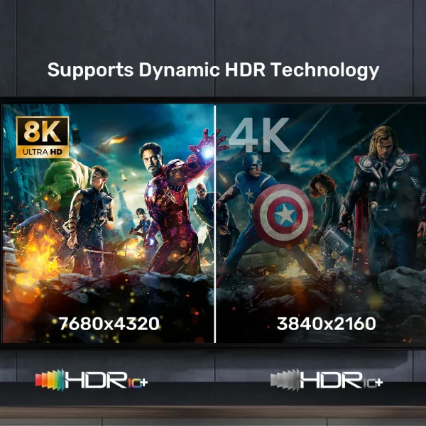 UNITEK 8K Gaming HDMI 2.1 Cable C11086GY01 (3 Meter) 8K@60Hz - Image 3
