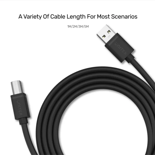 UNITEK Y-C4001GBK USB 2.0 to USB-B Cable - Image 3