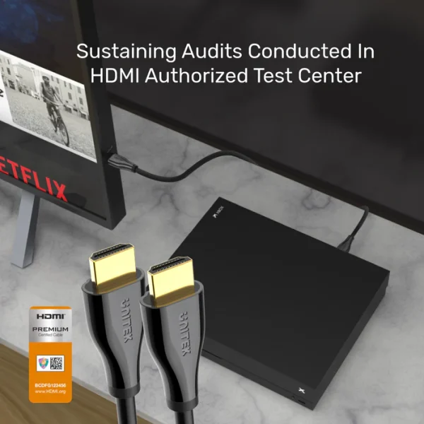 UNITEK C1047GB 4K 60Hz Premium Certified HDMI Cable With Ethernet - Image 3