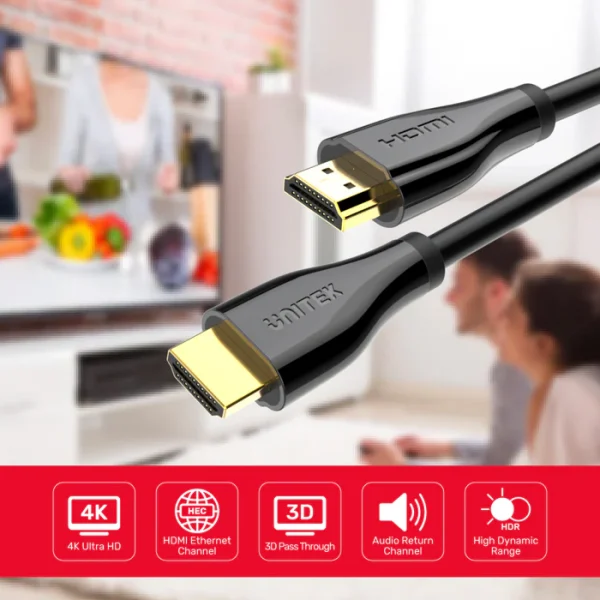 UNITEK C1047GB 4K 60Hz Premium Certified HDMI Cable With Ethernet - Image 2