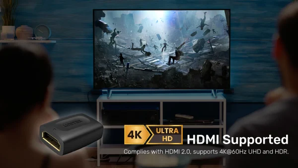 UNITEK A1013BK 4K HDMI FEMALE TO F/M COUPLER - Image 5