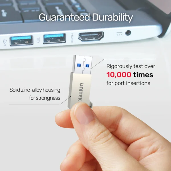UNITEK A1034NI USB-A To USB-C Zinc Adapter - Image 5