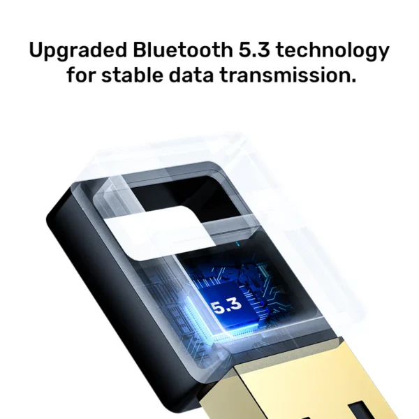 UNITEK B105B USB Bluetooth 5.3 Adapter Wireless Dongle for PC, Laptop, Gaming, and Audio Streaming - Image 2